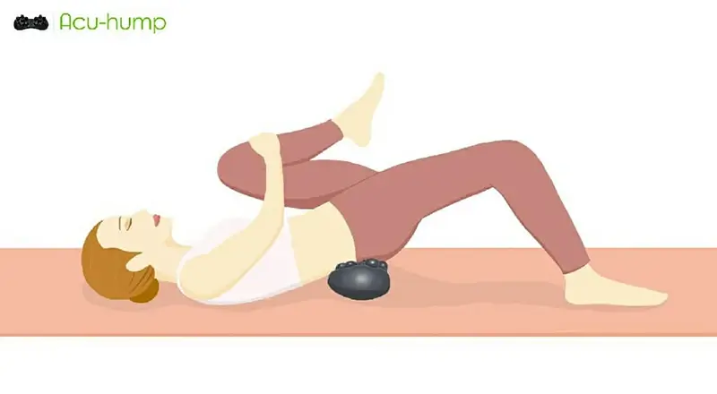 hip flexors stretching with Acu-hump