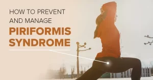 A woman doing lunge stretches to prevent piriformis syndrome