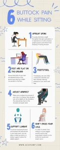 how to relieve buttock pain while sitting