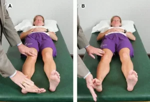 A doctor is doing a freiberg test on a women to confirm whether she has piriformis syndrome