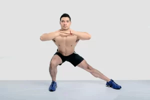 a man lunges for piriformis syndrome relief